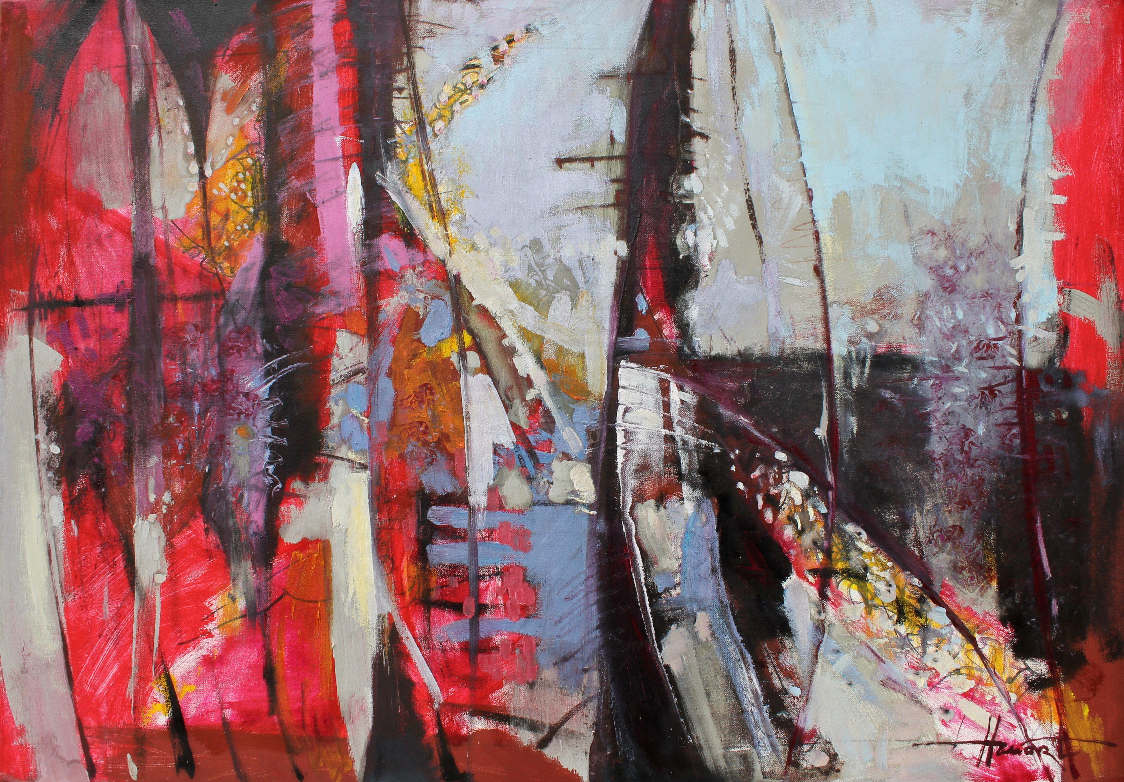Humeur de surf, peinture, huile sur toile - Painting de Henadzi Havartsou