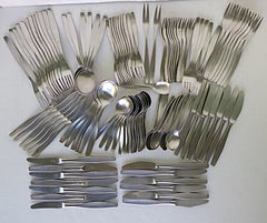 Henckels Mid Century Modern Azur Posate satinate Germania 1960 - 111 pezzi.