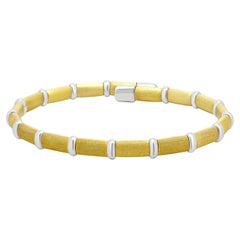 Henderson Legacy 18 WhiteGold, Sterling Silver, Champagne Enamel Bangle Bracelet