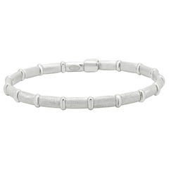Henderson Legacy 18kw Gold, Sterling Silver and Silver Enamel Bangle Bracelet