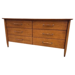 Hendredon 6 Drawer Walnut Low Dresser