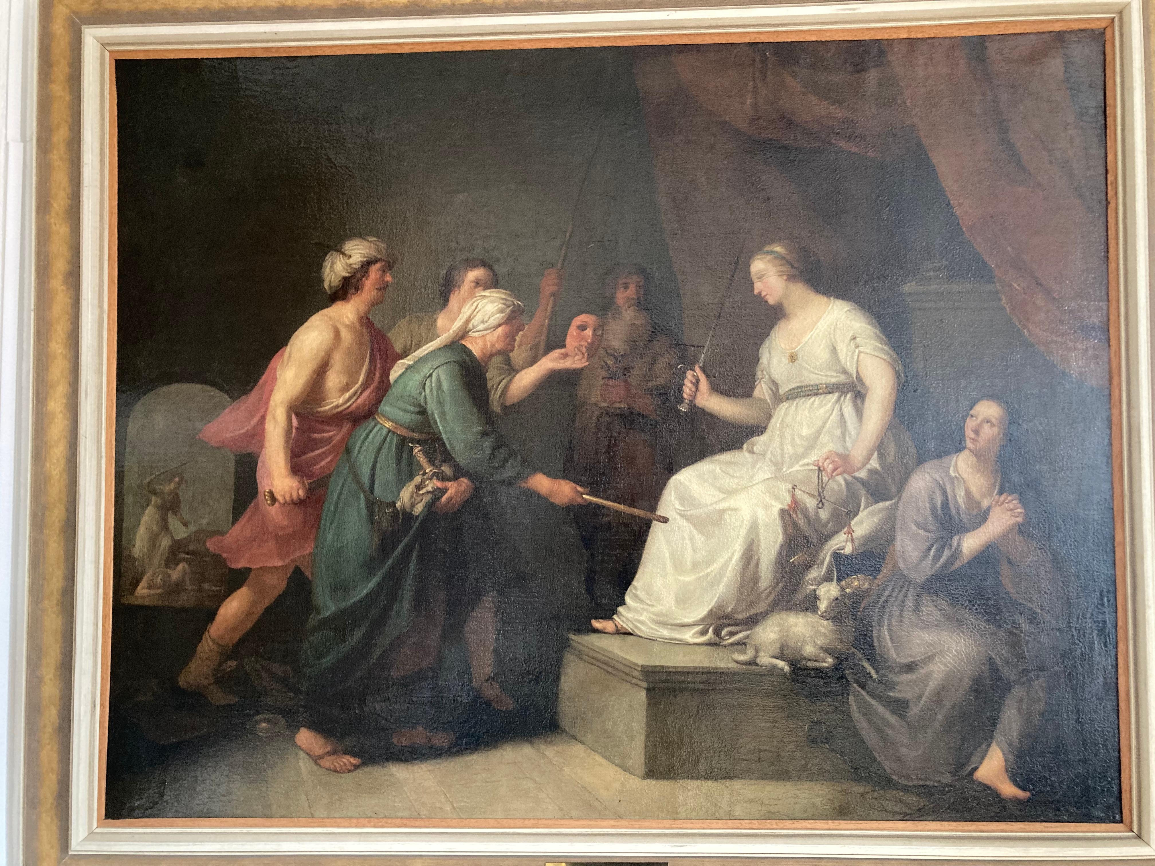 Hendrick Bloemaert, Allegory of Justitia, Justice, signed, dated, Old Master For Sale 1