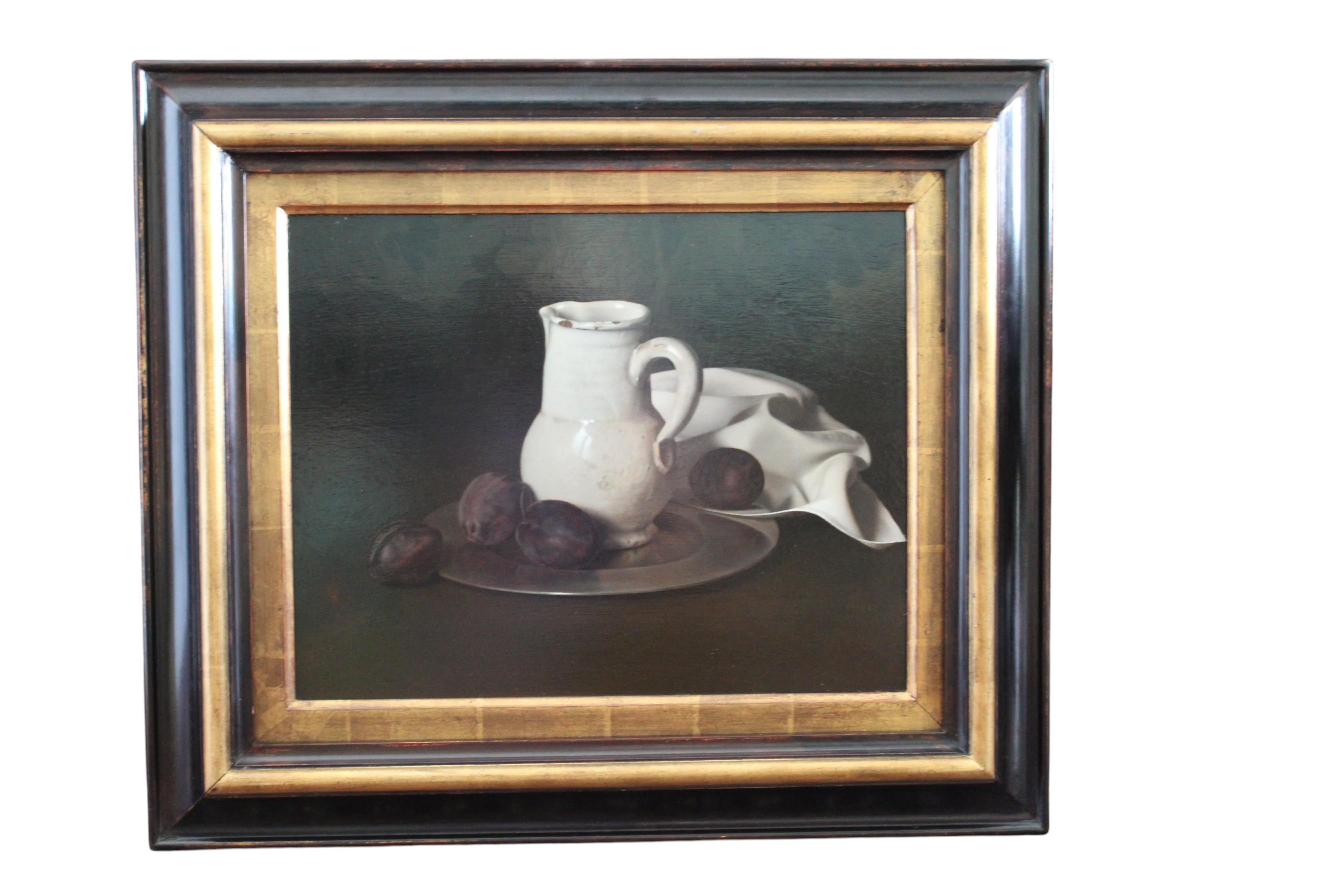 Vintage Realist Stillleben Ölgemälde von belgischen Künstler Hendrick Brandtsoen