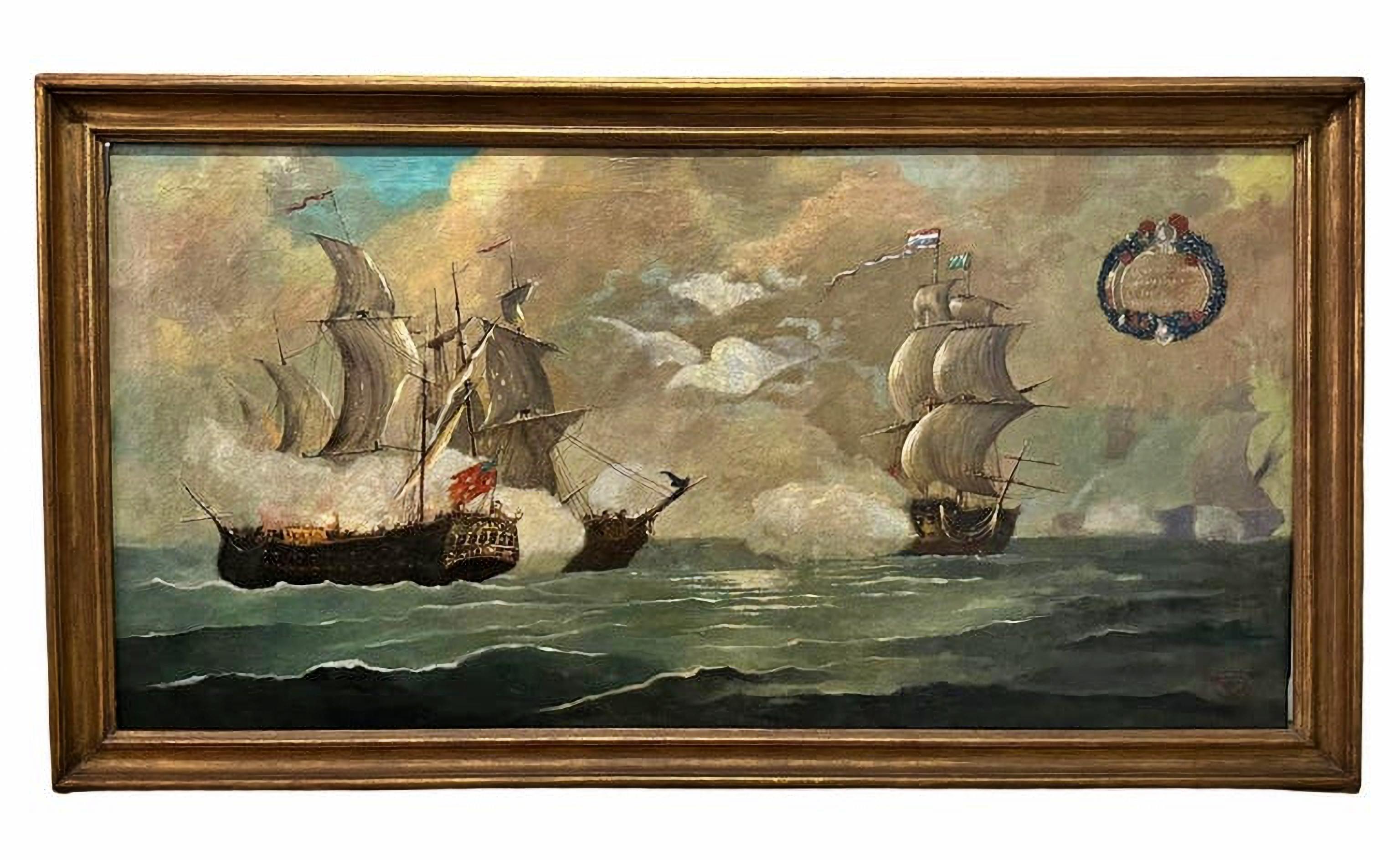 Hendrick Cornelisz chambre « bataille navale » du 17ème siècle attribuée à en vente 1
