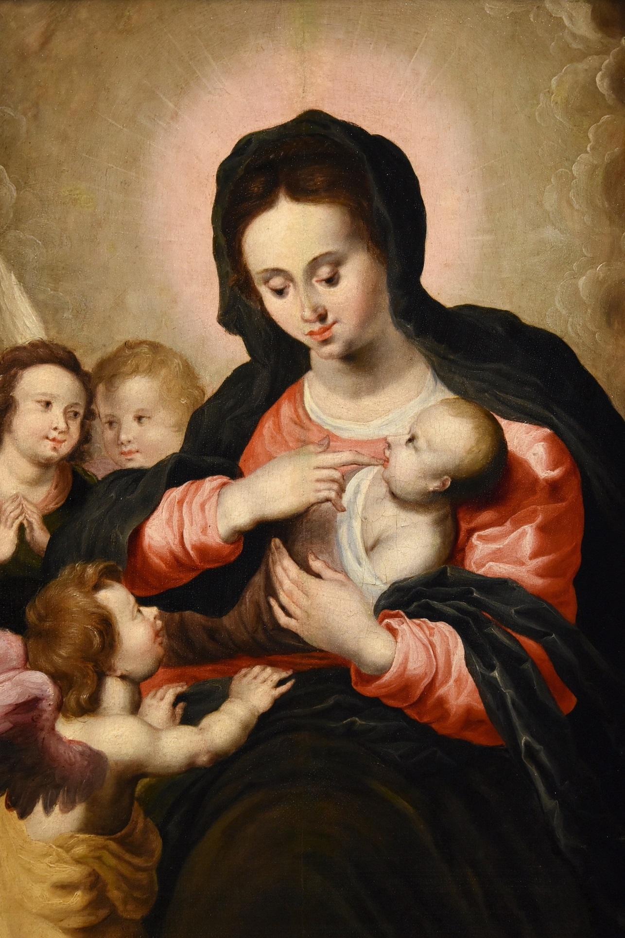 Madonna Angels Van Balen, Gemälde, Öl auf Tisch, Alter Meister, 16./17. Jahrhundert, Flämisch im Angebot 2