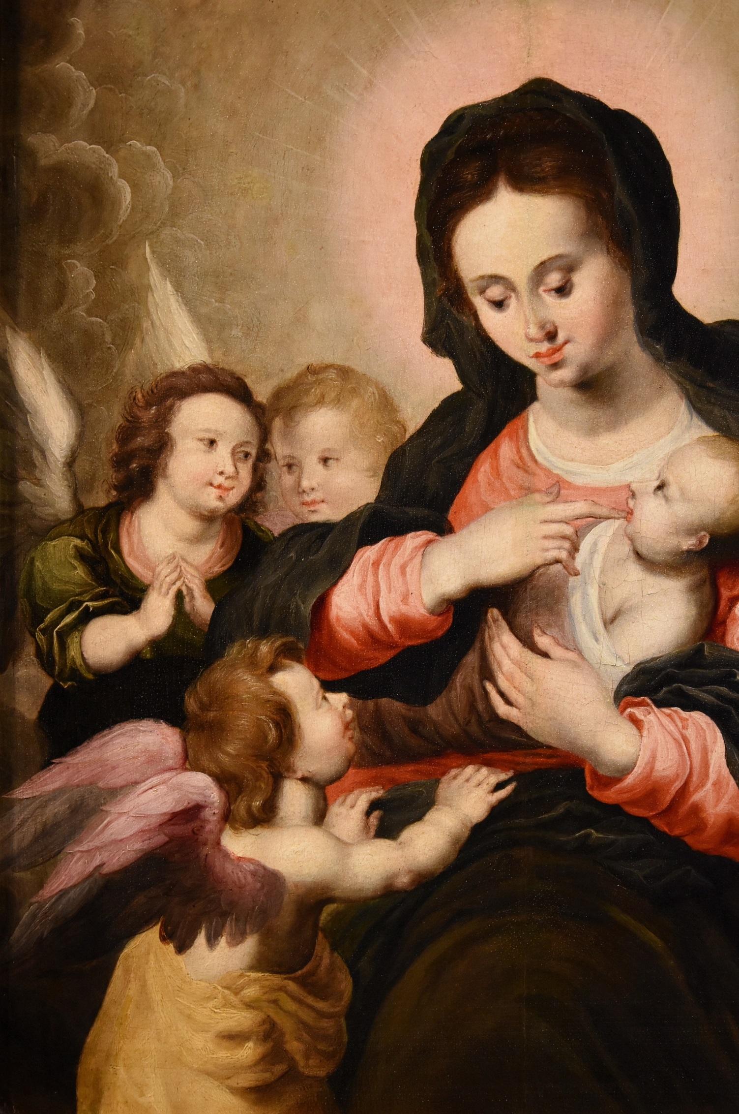 Madonna Angels Van Balen, Gemälde, Öl auf Tisch, Alter Meister, 16./17. Jahrhundert, Flämisch im Angebot 3