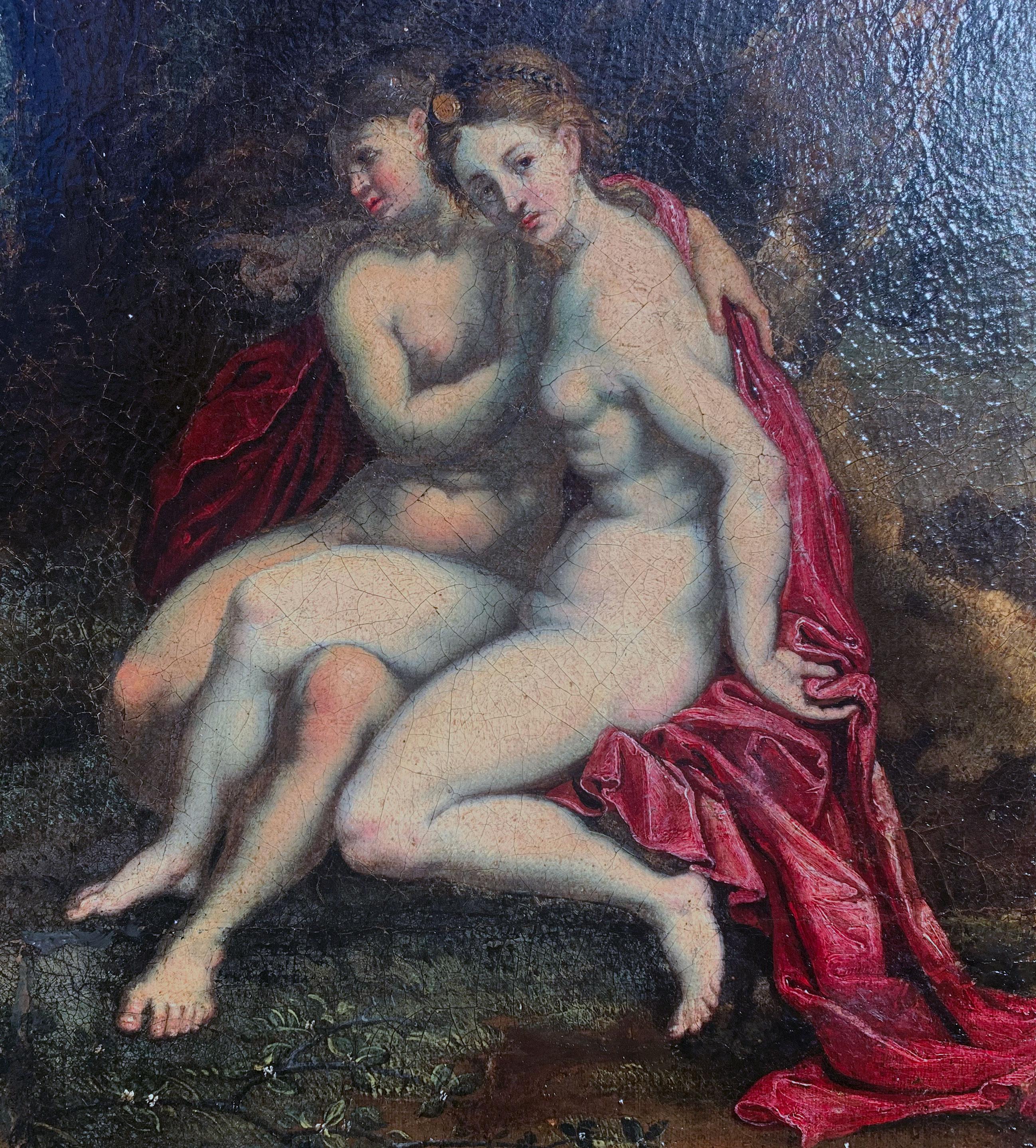 Scène mythologique (entourage de) Hendrick van Balen (1575–1632) - Black Figurative Painting by Hendrick van Balen (Antwerp 1575 - 1632)