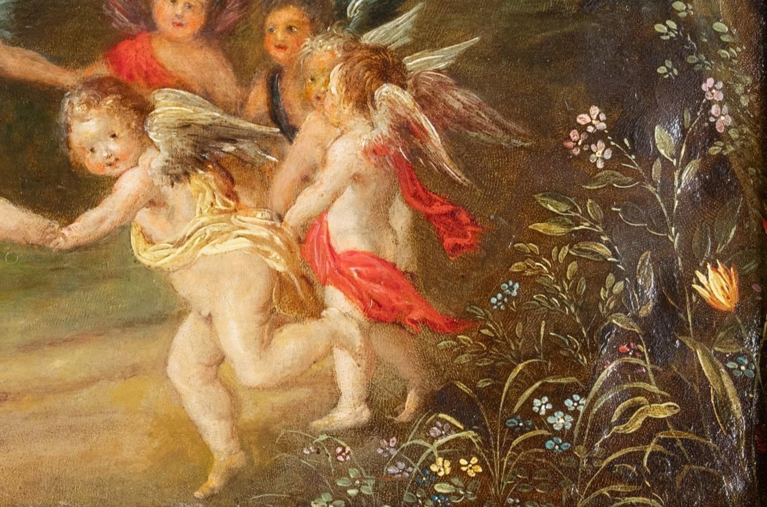 Madonna and child with angels, circle of H. van Balen, 17th c. Antwerp school 1