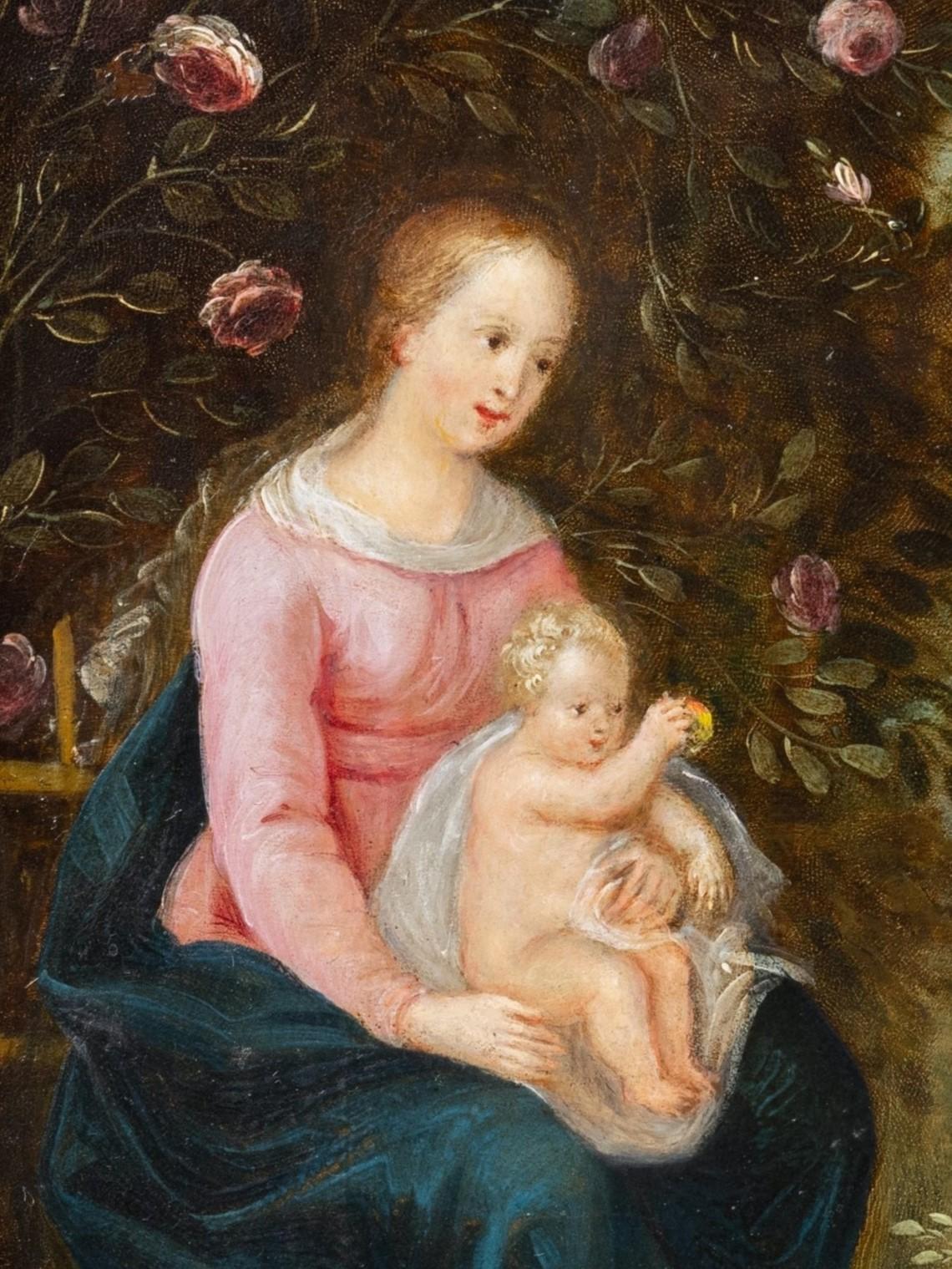 Madonna and child with angels, circle of H. van Balen, 17th c. Antwerp school 3