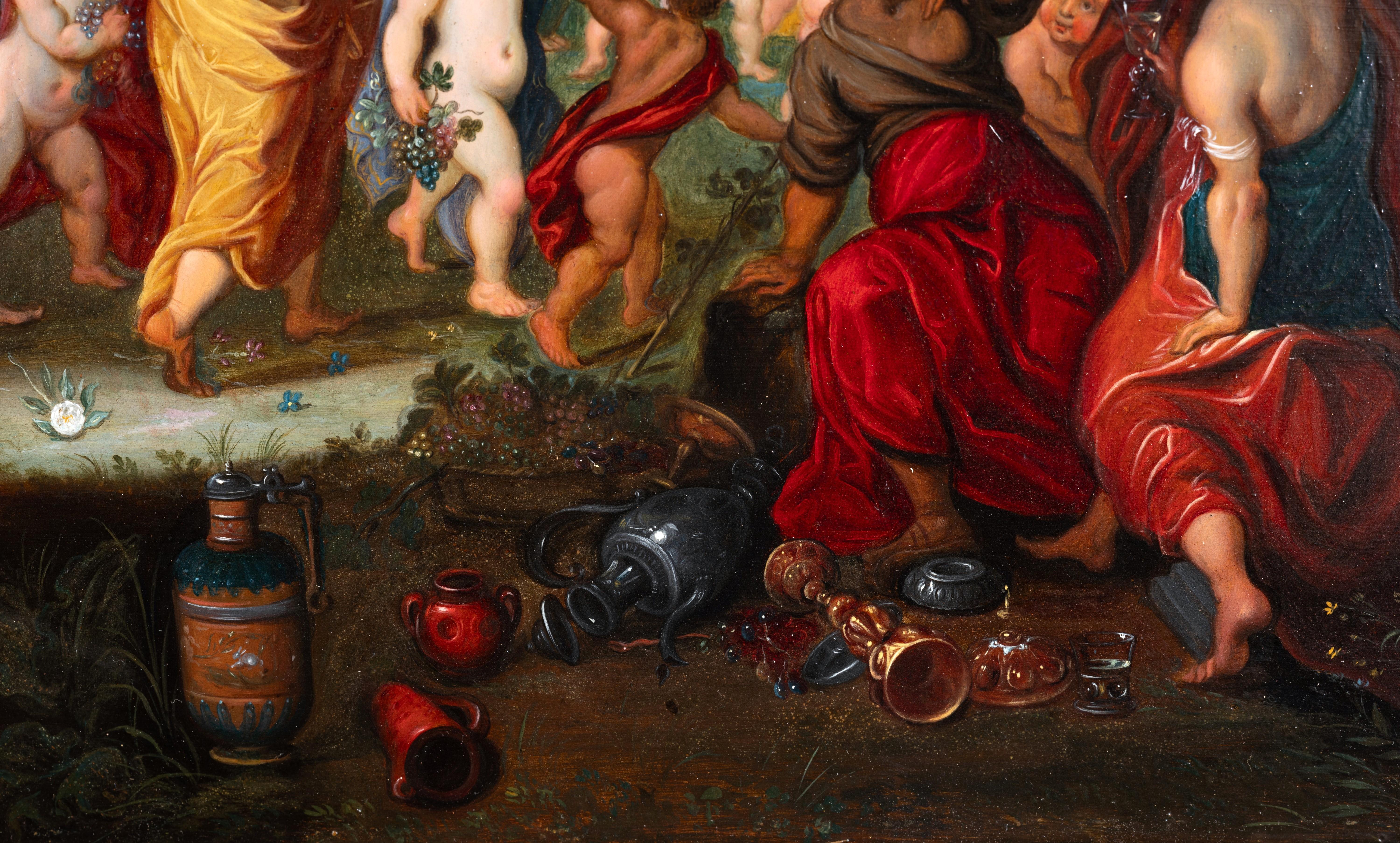 The Triumph of the Infant Bacchus, workshop of H. Van Balen, 16th c. Antwerp For Sale 5
