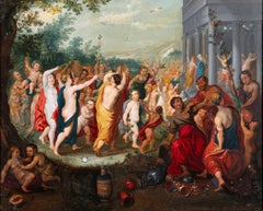 The Triumph of the Infant Bacchus, workshop of H. Van Balen, 16th c. Antwerp