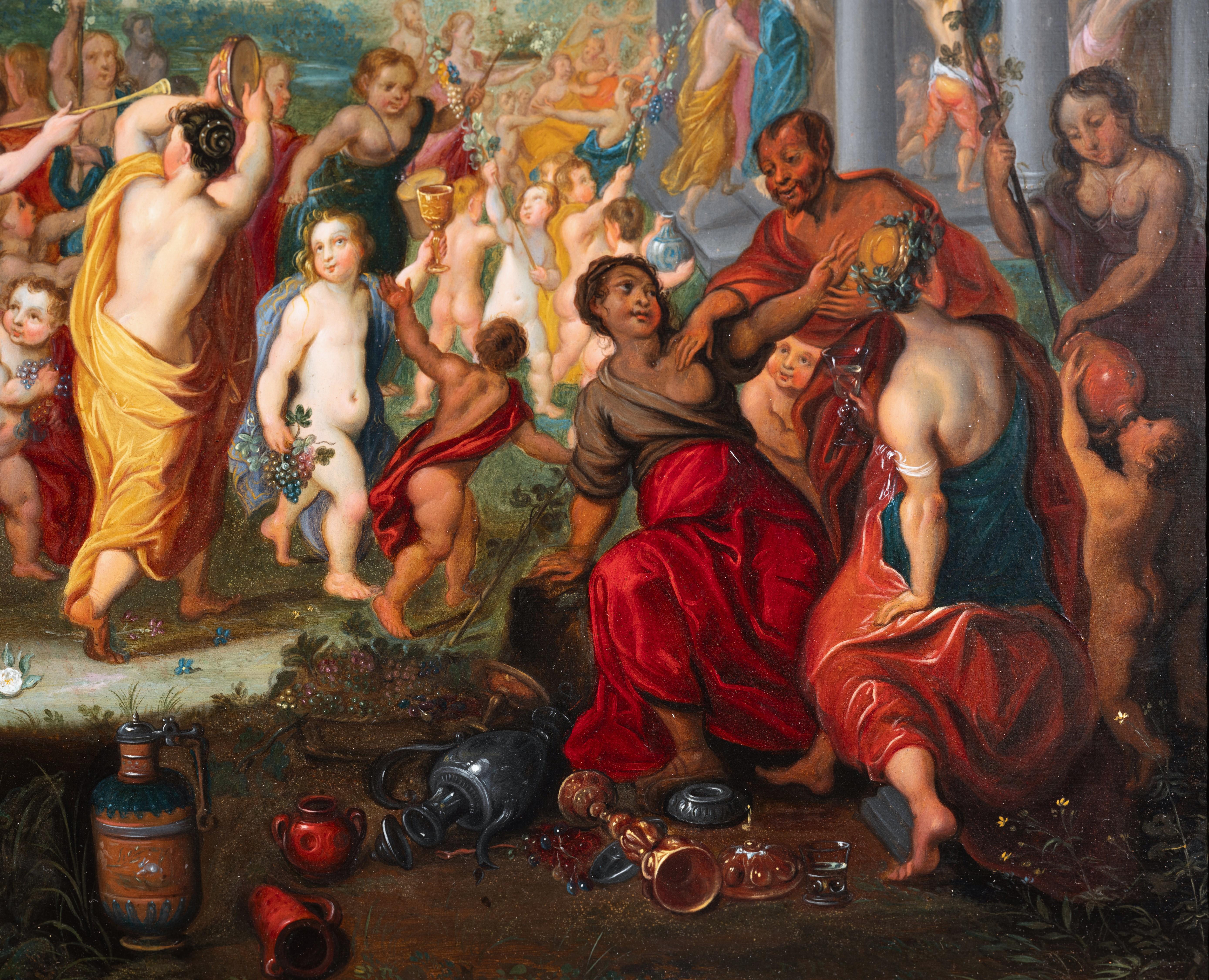 The Triumph of the Infant Bacchus, workshop of H. Van Balen, 16th c. Antwerp For Sale 1