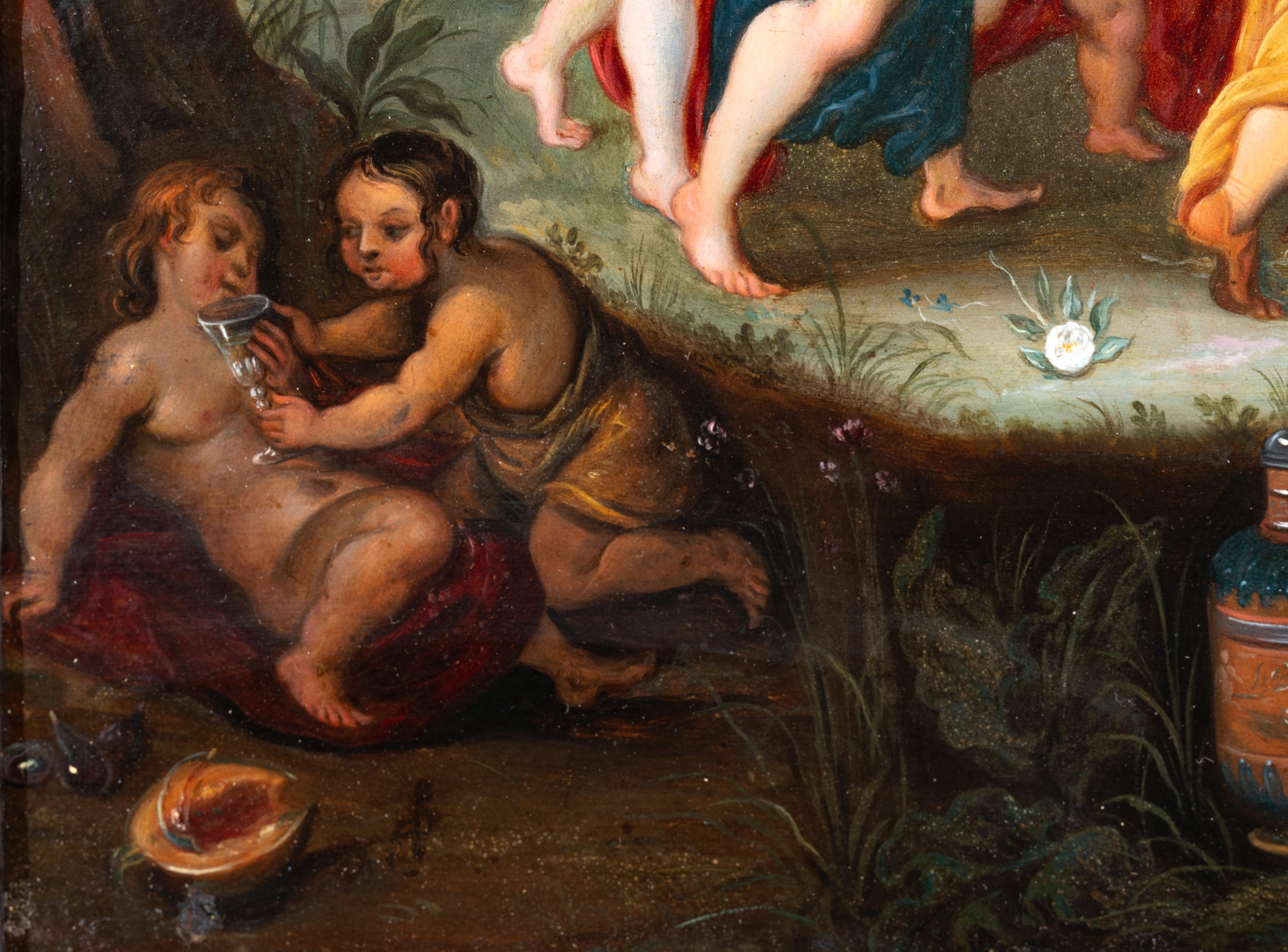 The Triumph of the Infant Bacchus, workshop of H. Van Balen, 16th c. Antwerp For Sale 2