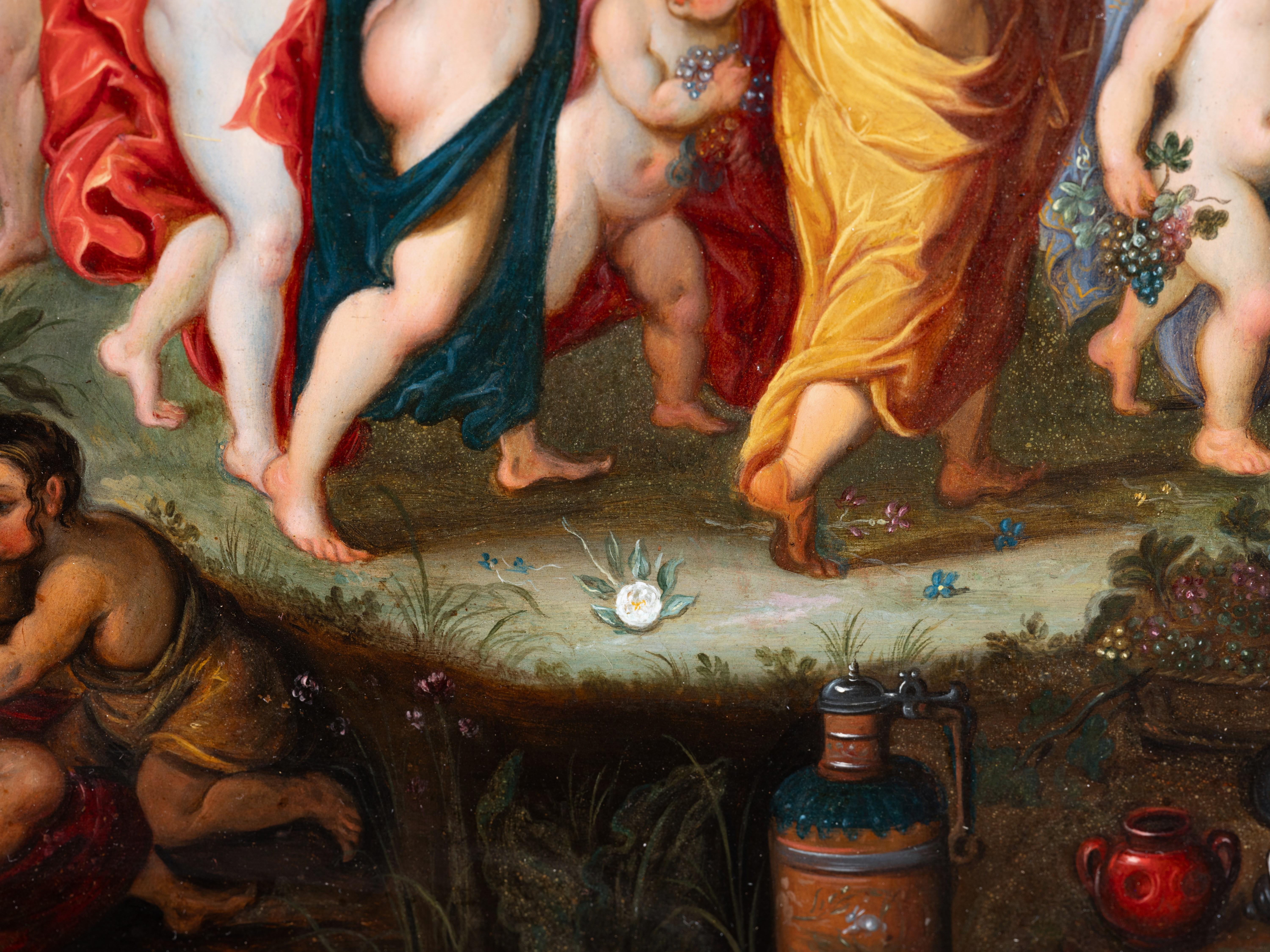 The Triumph of the Infant Bacchus, workshop of H. Van Balen, 16th c. Antwerp For Sale 5