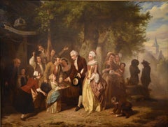 Oil Painting by Hendricus Joseph Dillens "A Country Marriage"