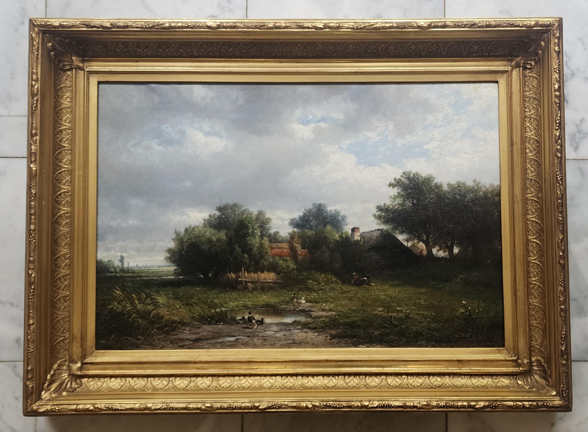 Farm Scene - Painting by Hendrik Dirk Kruseman van Elten