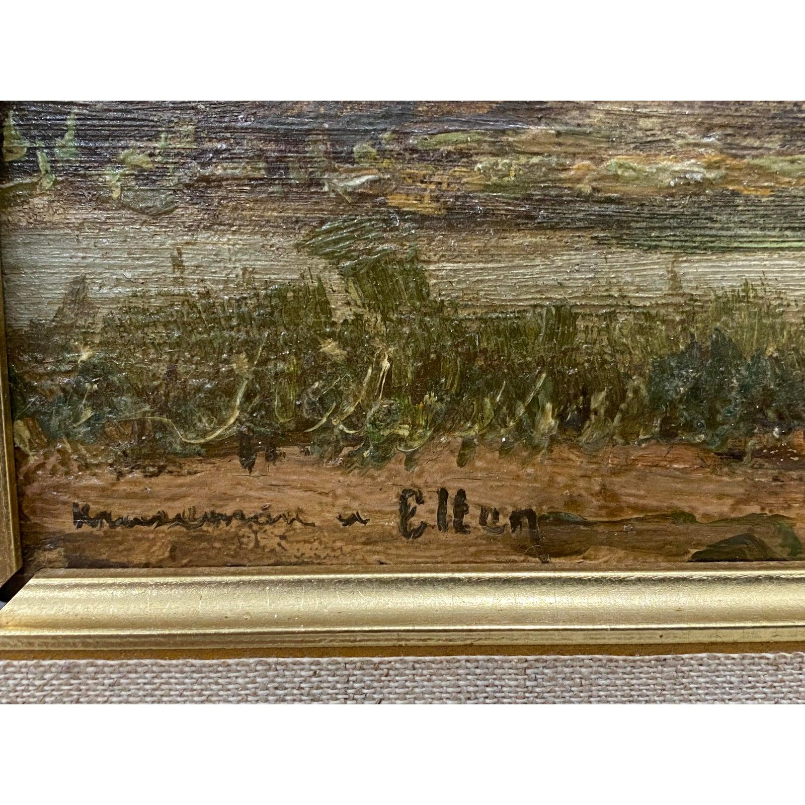 Hendrik-Dirk Kruseman van Elten Peinture originale C.C. - Marron Landscape Painting par Hendrik Dirk Kruseman van Elten