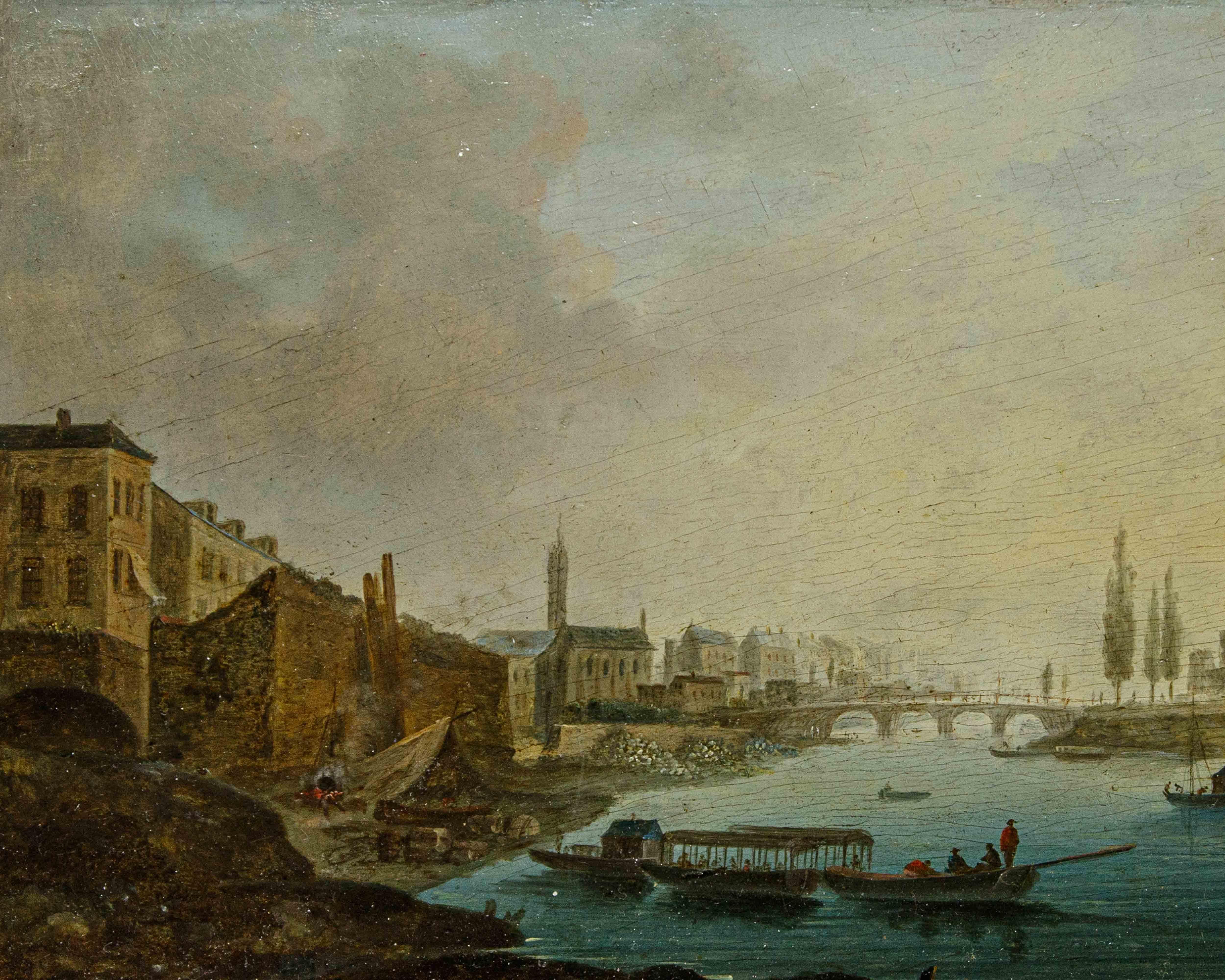 Ambit par Hendrik Frans van Lint, (Anvers, 1684 - Rome, 1763), Vue de la ville en vente 1