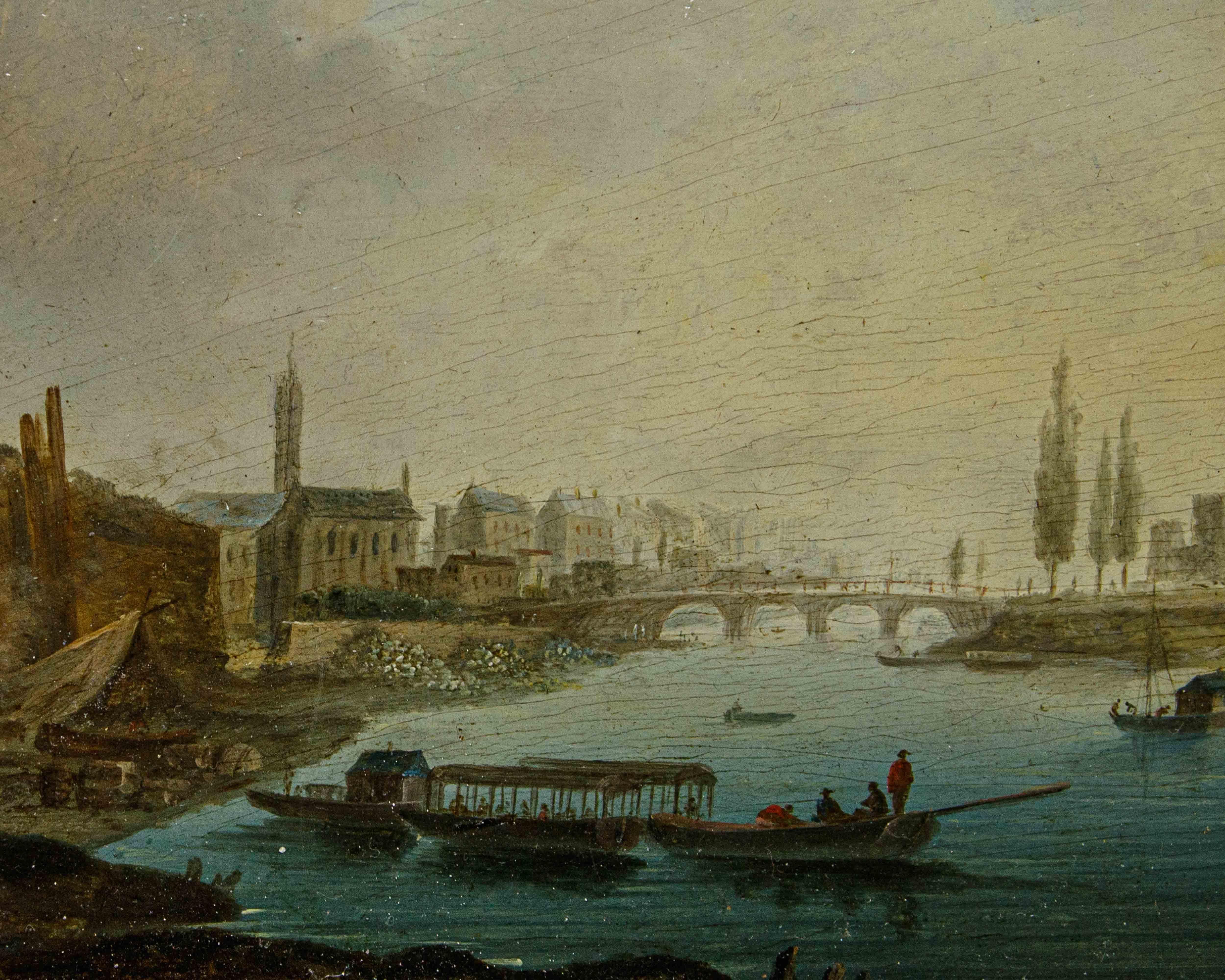 Ambit par Hendrik Frans van Lint, (Anvers, 1684 - Rome, 1763), Vue de la ville en vente 2