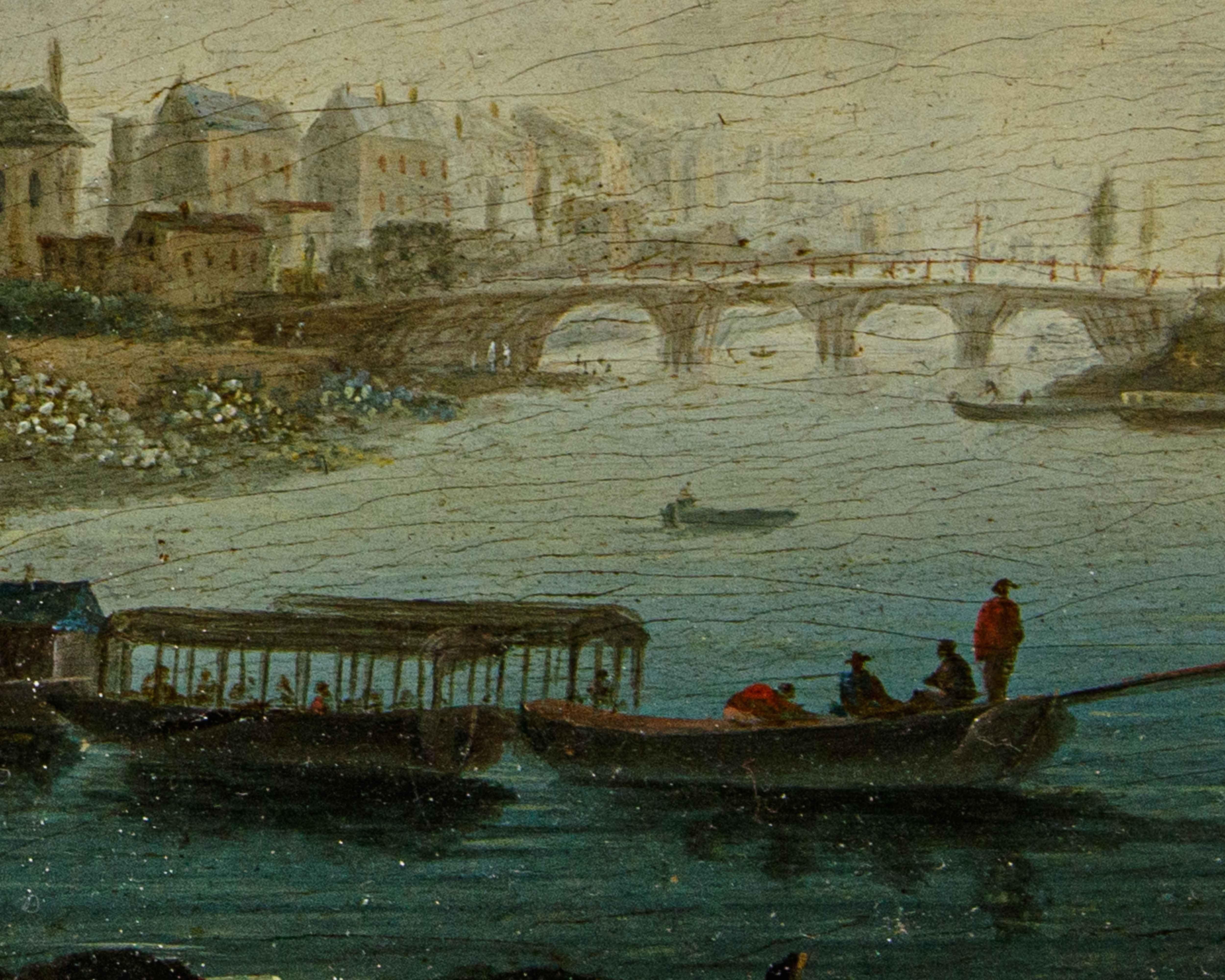 Ambit par Hendrik Frans van Lint, (Anvers, 1684 - Rome, 1763), Vue de la ville en vente 4