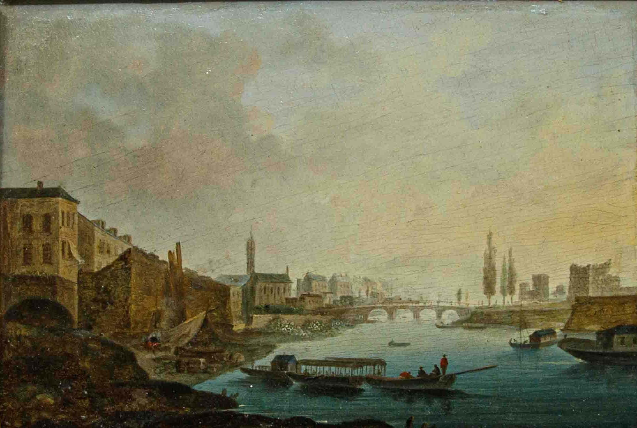 Ambit par Hendrik Frans van Lint, (Anvers, 1684 - Rome, 1763), Vue de la ville en vente 7