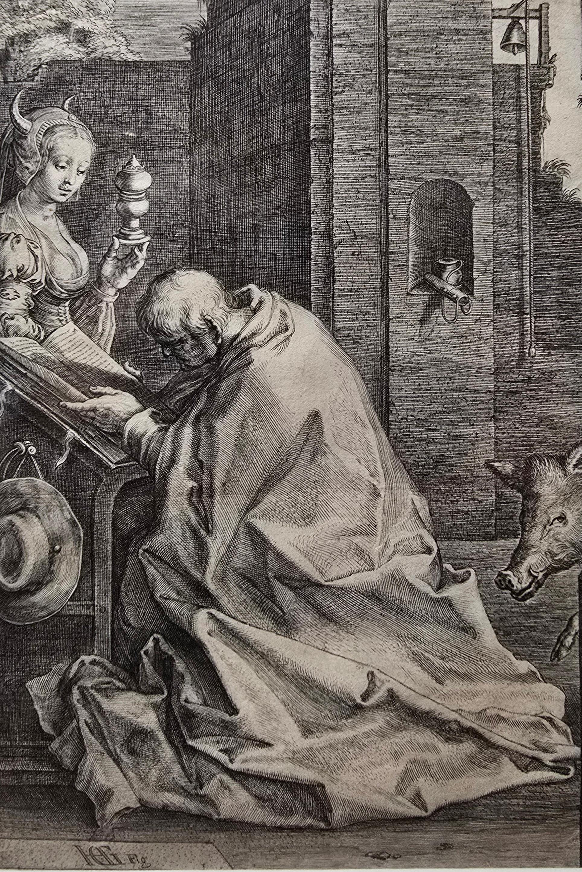 Temptation of St. Anthony - Print by Hendrik Goltzius