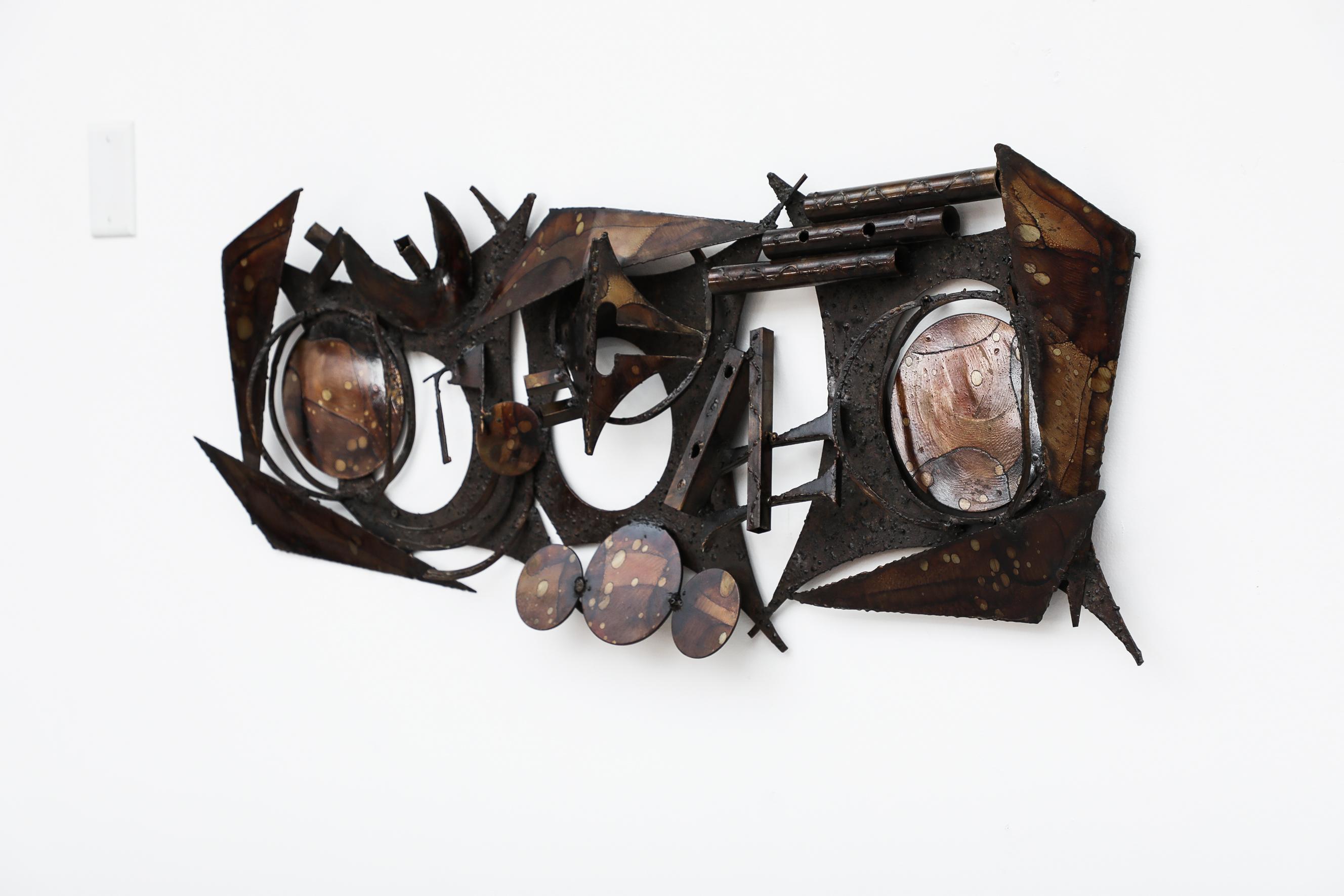 Hendrik Horst Brutalistische Organische Freie Form Blech Wand Kunst Skulptur (Metall) im Angebot