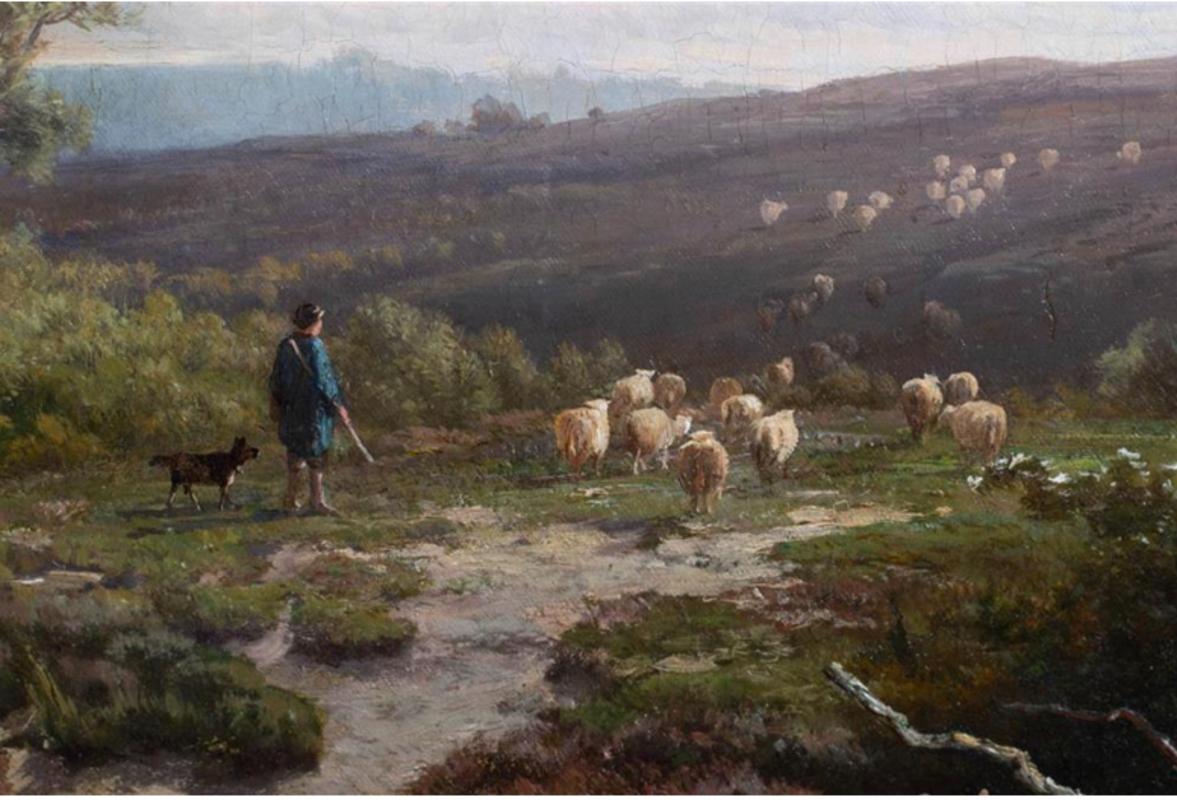 Dutch Late 19th Century Oil on Canvas Landscape Signed Hendrik Kruseman van Elten 