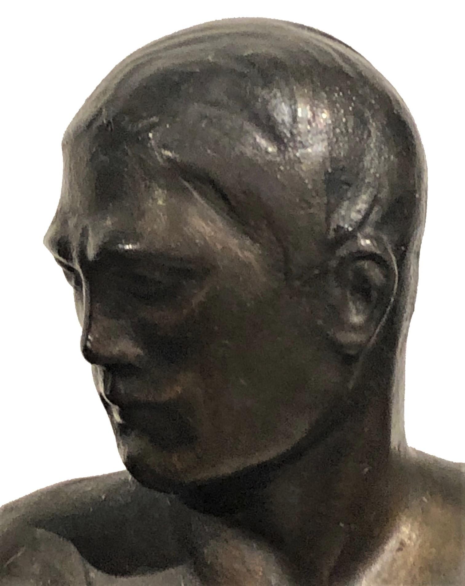 Néerlandais Bronze Art Déco néerlandais Hendrik Scholter, Capitalist & Proletarian, vers 1930 en vente