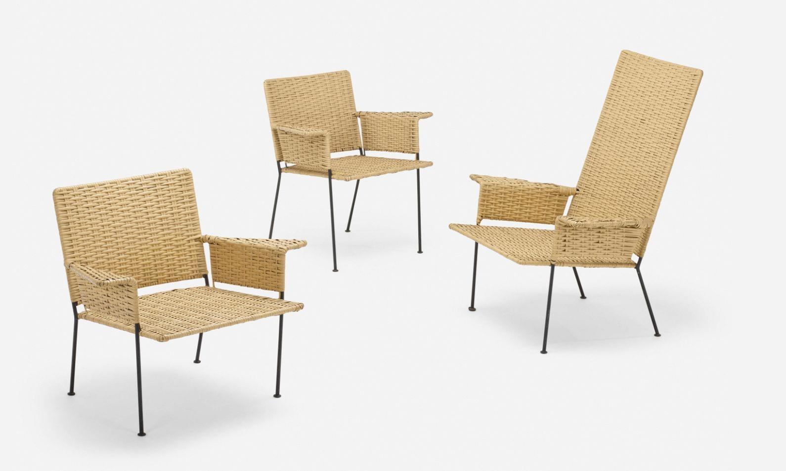 Chaises Hendrik Van Keppel et Taylor Green, ensemble de trois VKG, 1950 Bon état - En vente à Chicago, IL