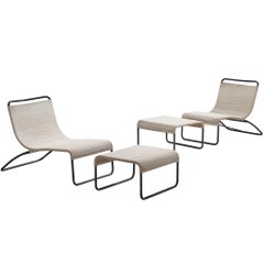 Hendrik Van Keppel & Taylor Green Pair of Lounge Chairs and Ottomans