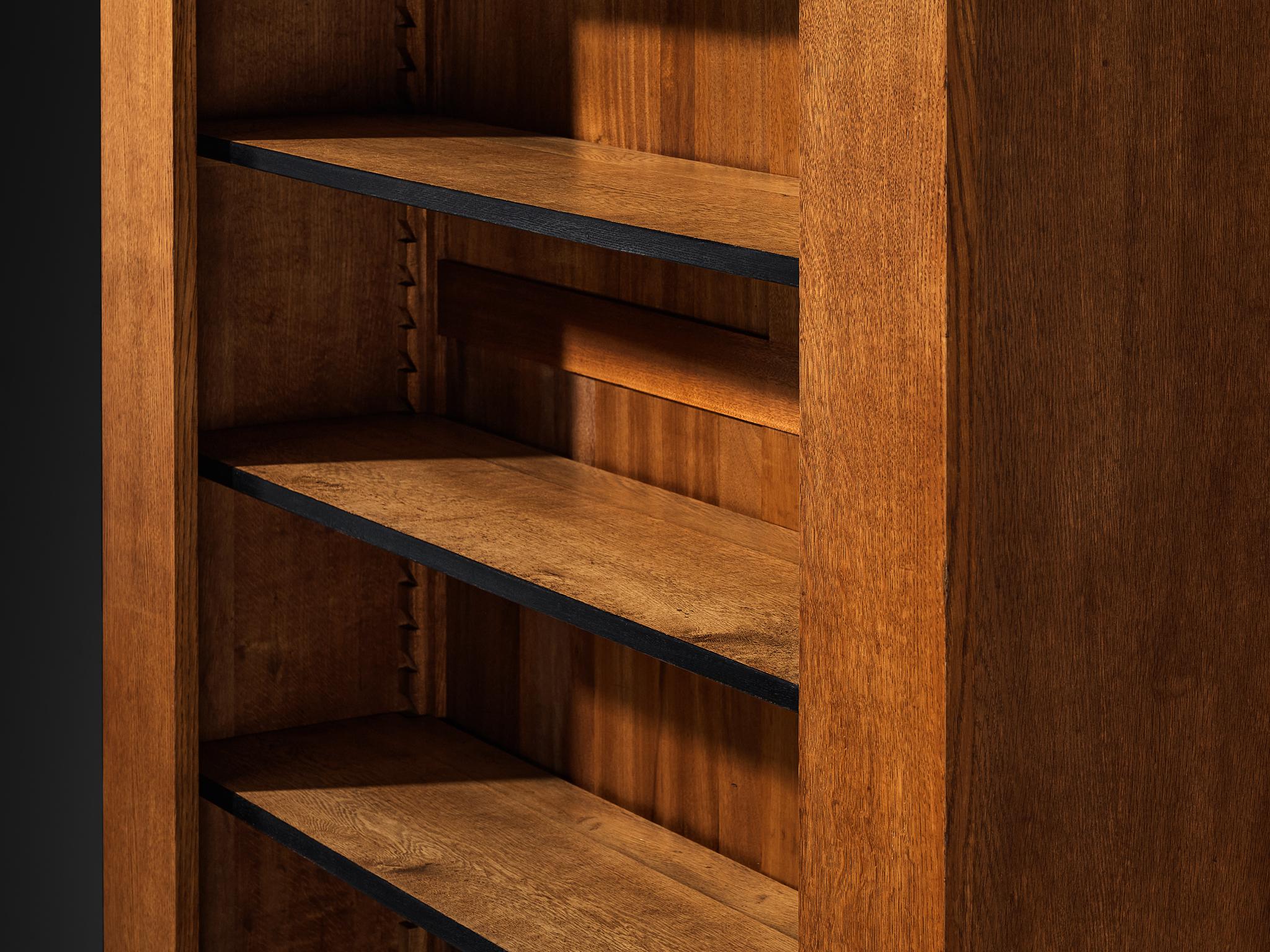 Hendrik Wouda for Pander Art Deco Bookshelf in Oak For Sale 3