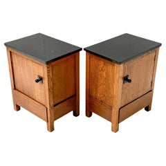 Hendrik Wouda Pair of Art Deco Modernist Nightstands for Pander, 1924