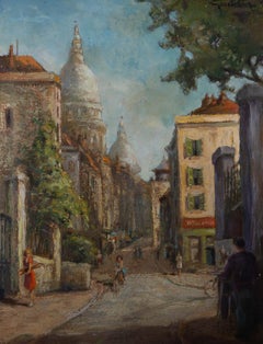 Hendrikus Jacobus Gersteling (1890-1964) - Dutch 1937 Oil, Street Scene