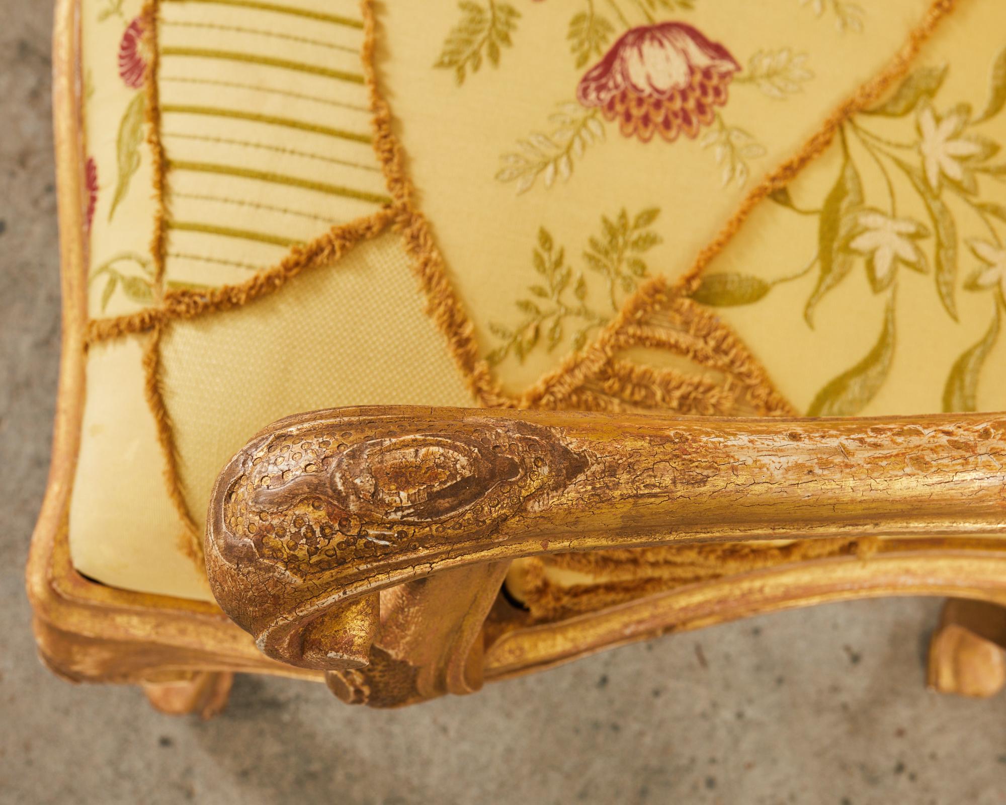 Chaise trône dorée de style baroque italien Hendrix Allardyce en vente 8