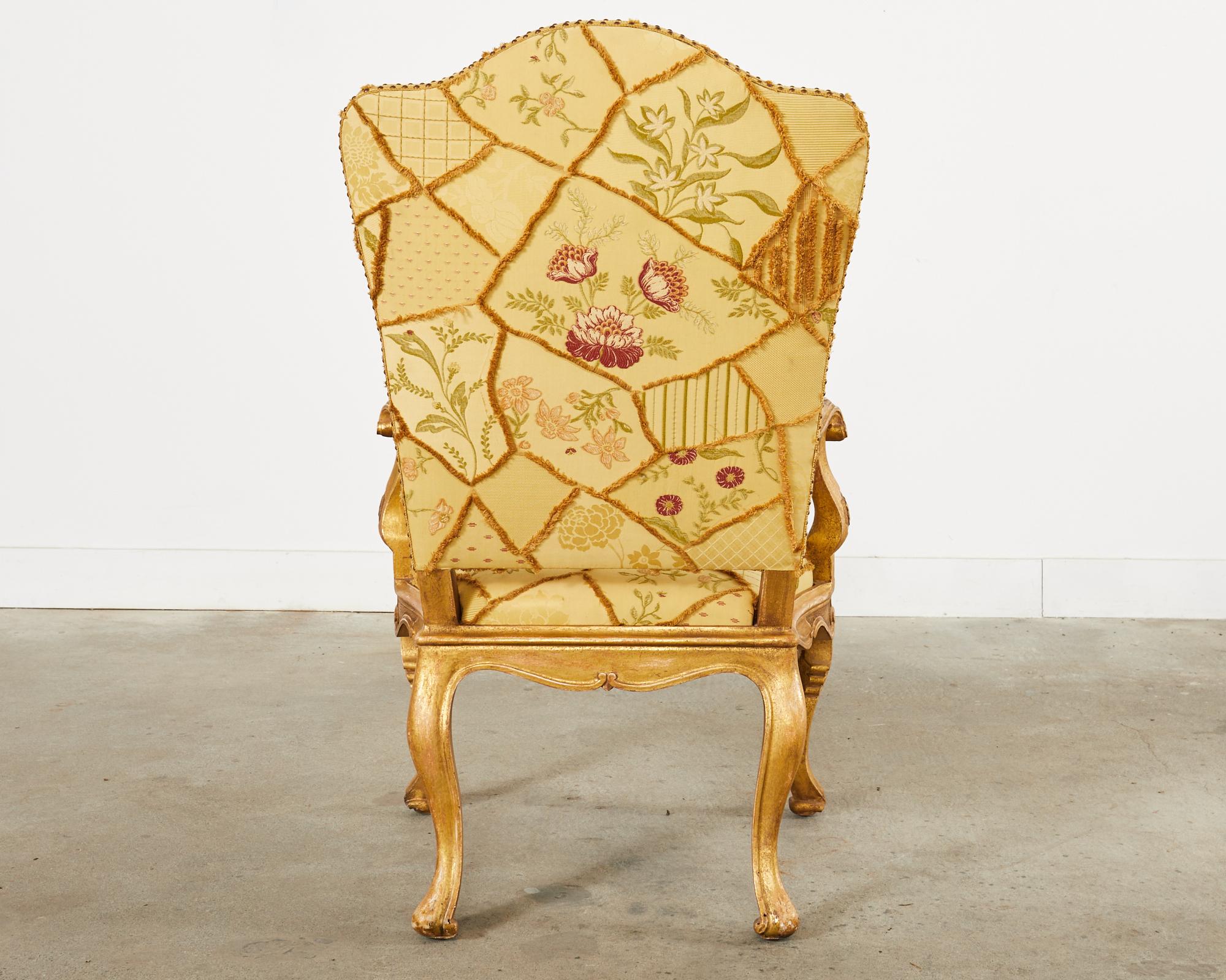 Chaise trône dorée de style baroque italien Hendrix Allardyce en vente 12