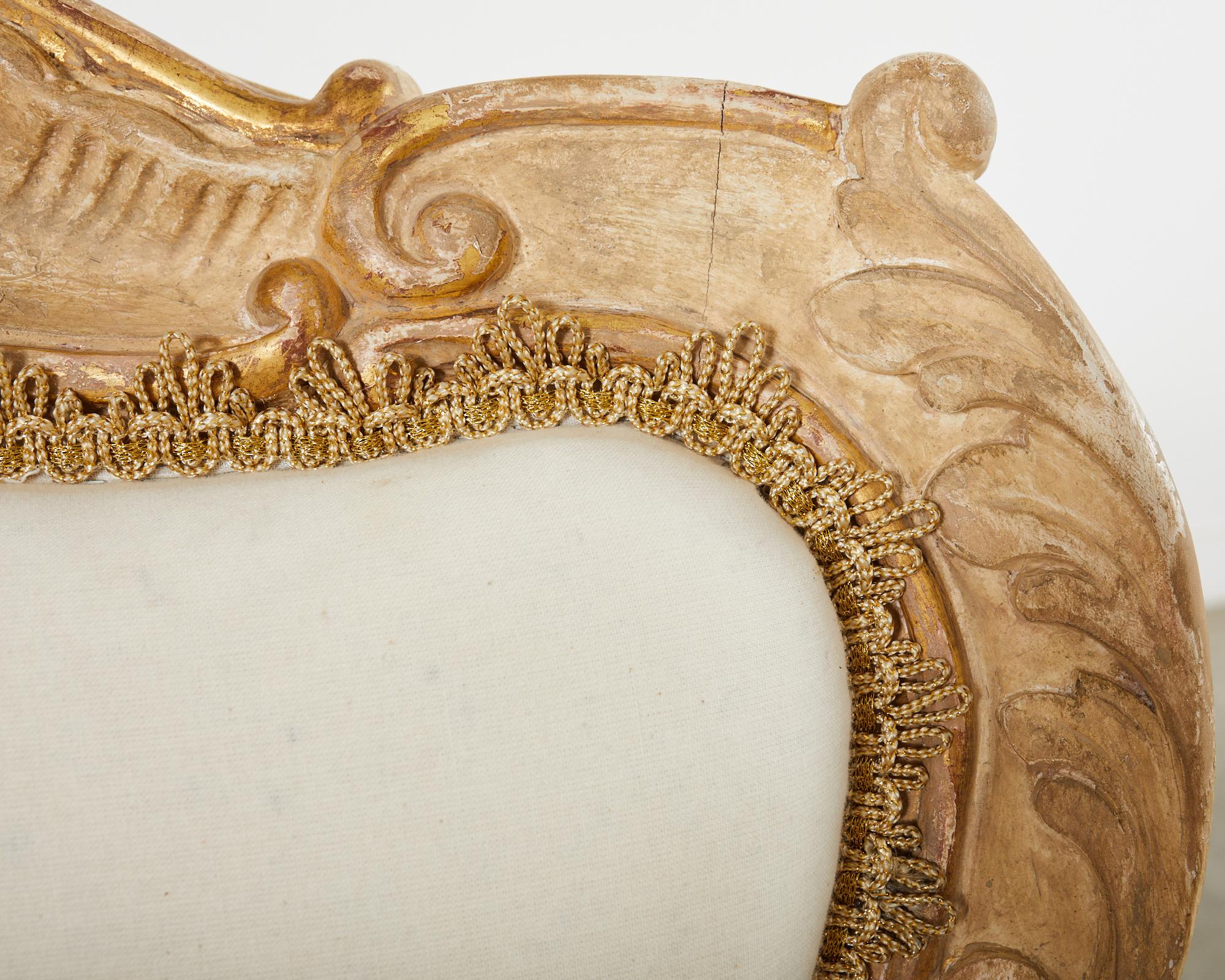Hendrix Allardyce Italian Rococo Style Carved Library Armchair For Sale 9