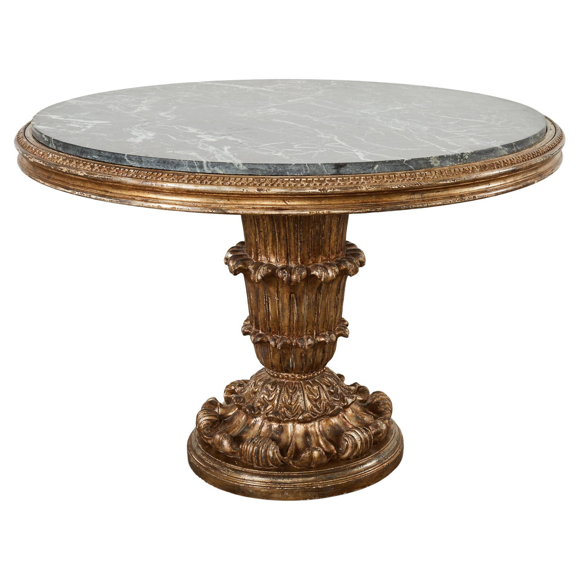 Hendrix Allardyce Neoclassical Style Verde Marble Tivoli Center Table 