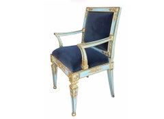 Hendrix Allardyce Neoclassical Venetian Style Armchair W Mohair - 1 of 2
