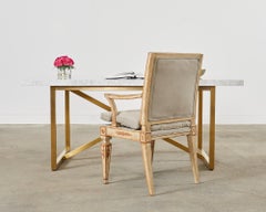 Hendrix Allardyce Neoclassical Venetian Style Painted Library Chair