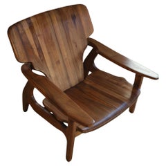 Chaise longue Hudson en noyer, design Modern