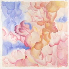 Heng Wu Abstract Original Oil On Canvas "Whispers in Bloom"