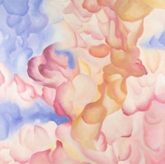 Heng Wu Abstract Original Oil On Canvas "Whispers in Bloom"