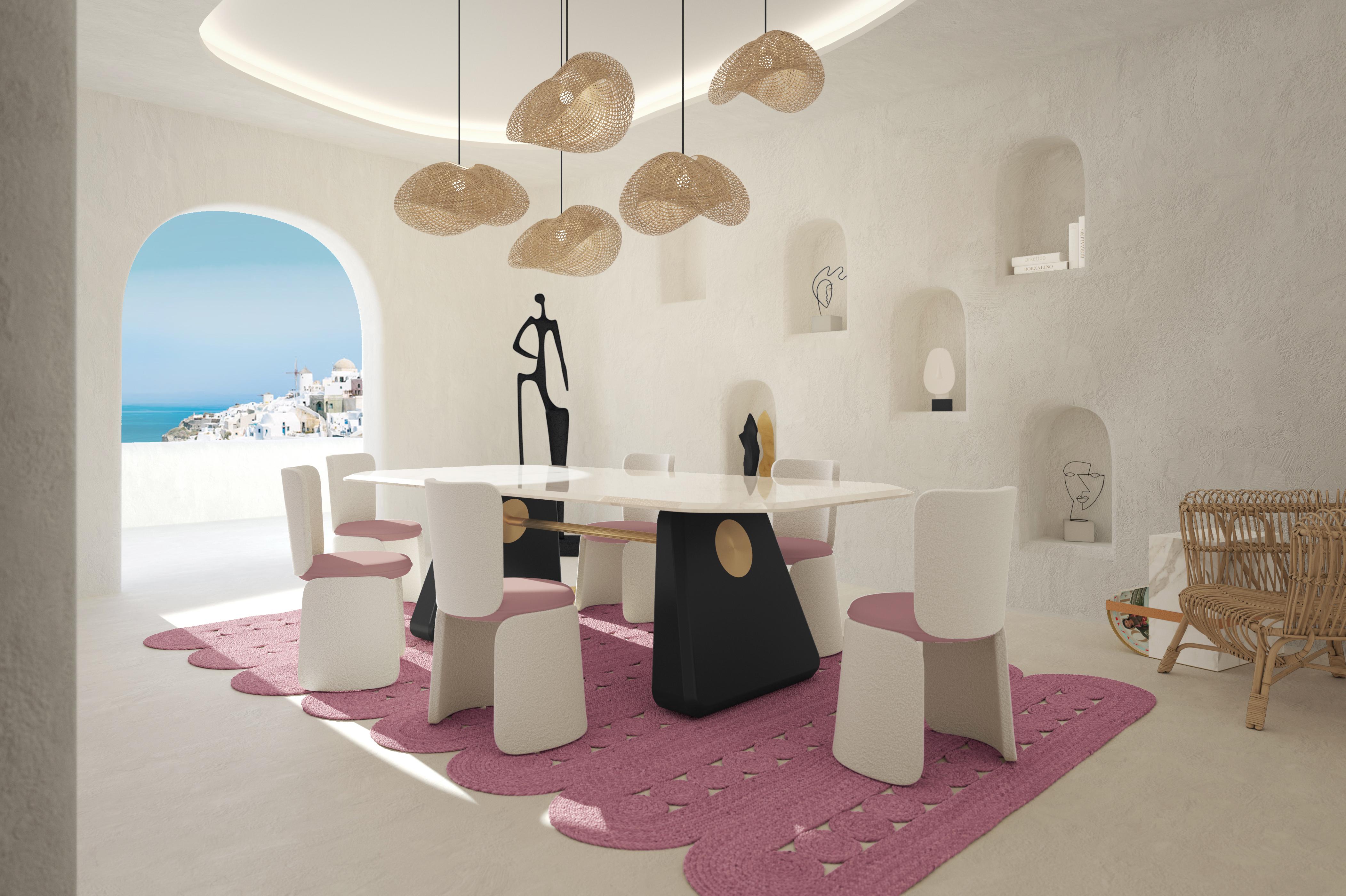 Modern HENGE Contemporary Chair fully Upholstered by Artefatto Design Studio