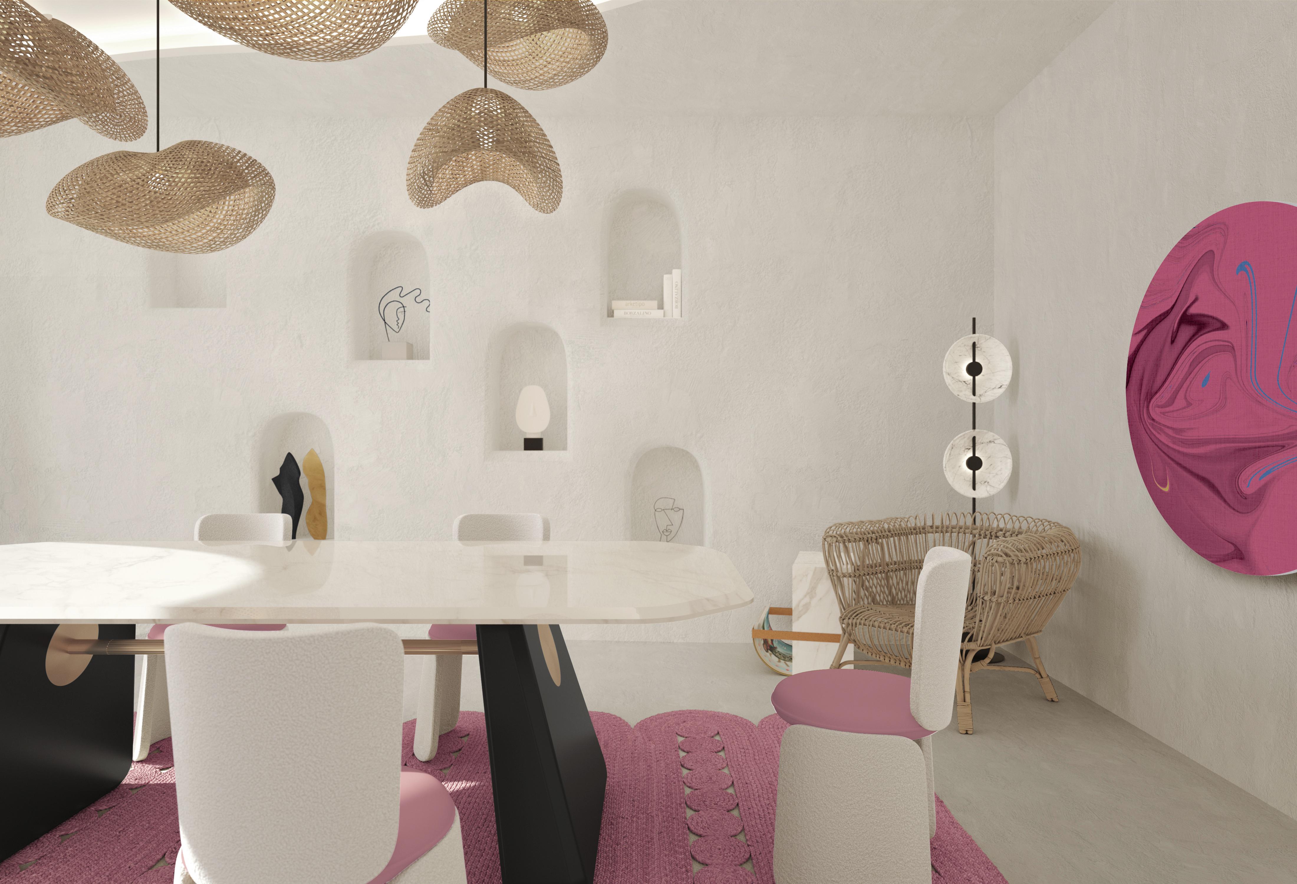 Italian HENGE Contemporary Chair fully Upholstered by Artefatto Design Studio
