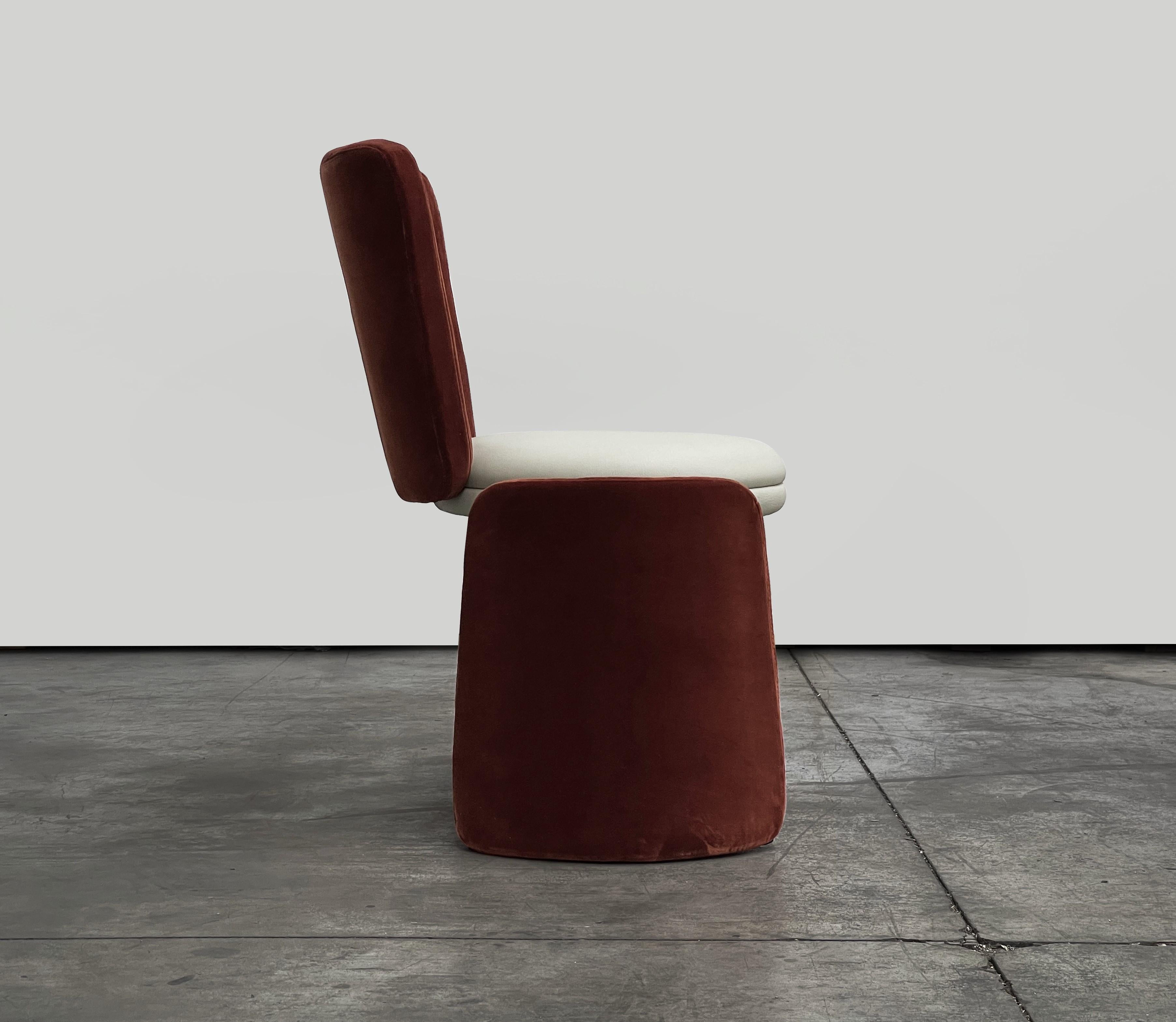 italien Chaise contemporaine Inge entièrement rembourrée