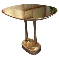 Grande table d'appoint champignon en bronze de Yabu Pushelberg 