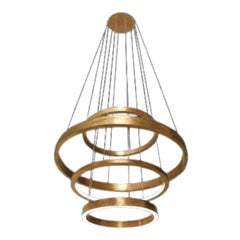 Henge Ring Light Pendant by Massimo Castagna in Burnished Brass