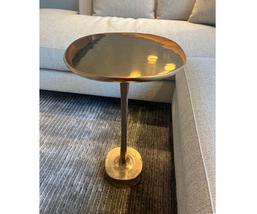 Modern Henge Small Mushroom Side Table Bronze by Yabu Pushelberg  For Sale