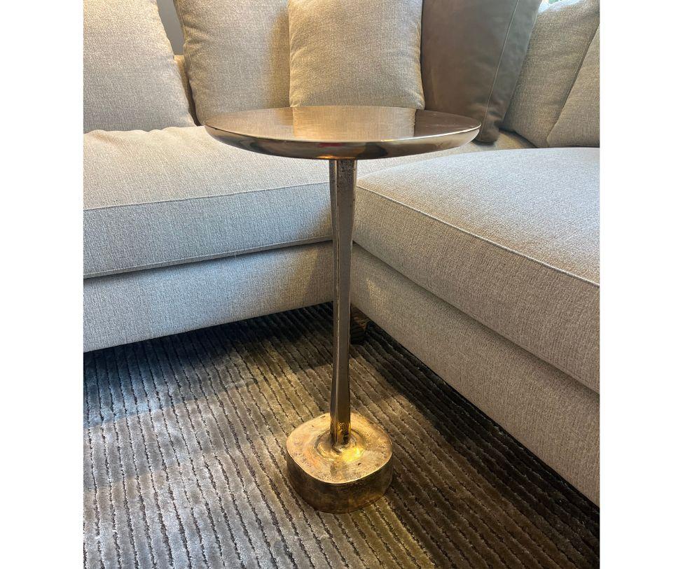 Henge Small Mushroom Side Table Bronze by Yabu Pushelberg  In Excellent Condition For Sale In Boston, MA